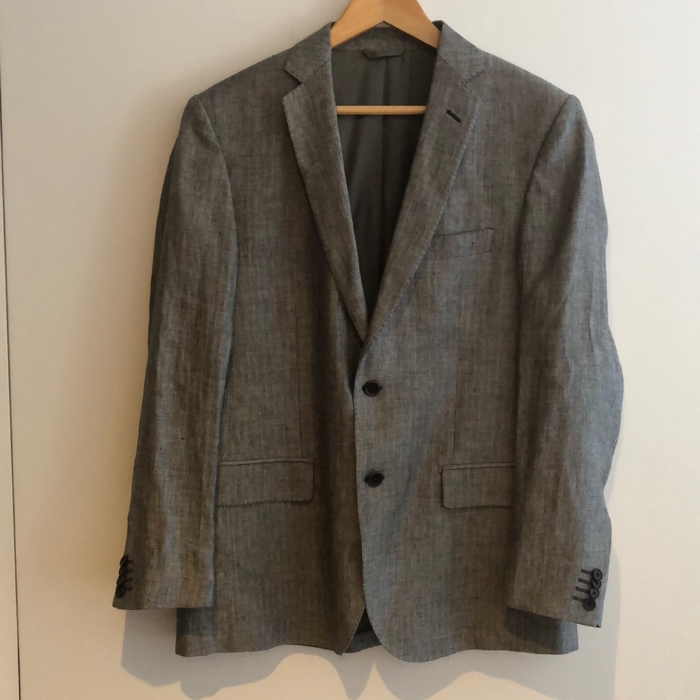 Wall + Water Grey linen blazer